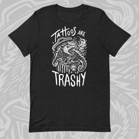 Tattoos are Trashy - Awesome Oppossum Tattoo Unisex Tee by Sinjeezus